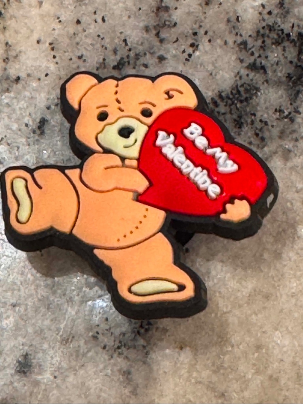 CROCS Teddy Bear Jibbitz Charm with Red Heart